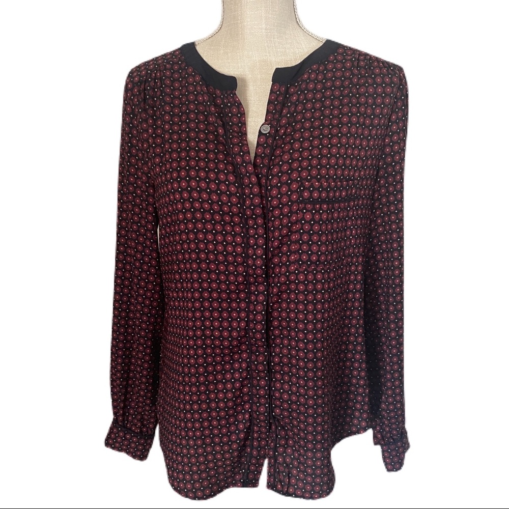 LOFT Long-sleeve Button Down Blouse